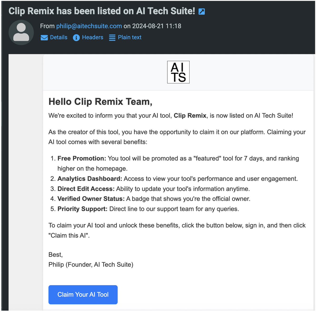 clipremix_app's tweet photo. Clip Remix has been added to @aitechsuite 😍 https://t.co/yQGnz3qzAa