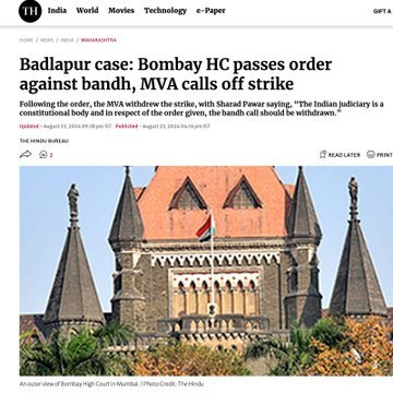 Facts_chek's tweet photo. In Maharashtra a BJP ruled state calling band against Rape illegal.

In Kolkata calling band against Rape is legal.

Isko dhandha kahte hai https://t.co/UFadY3LLu6