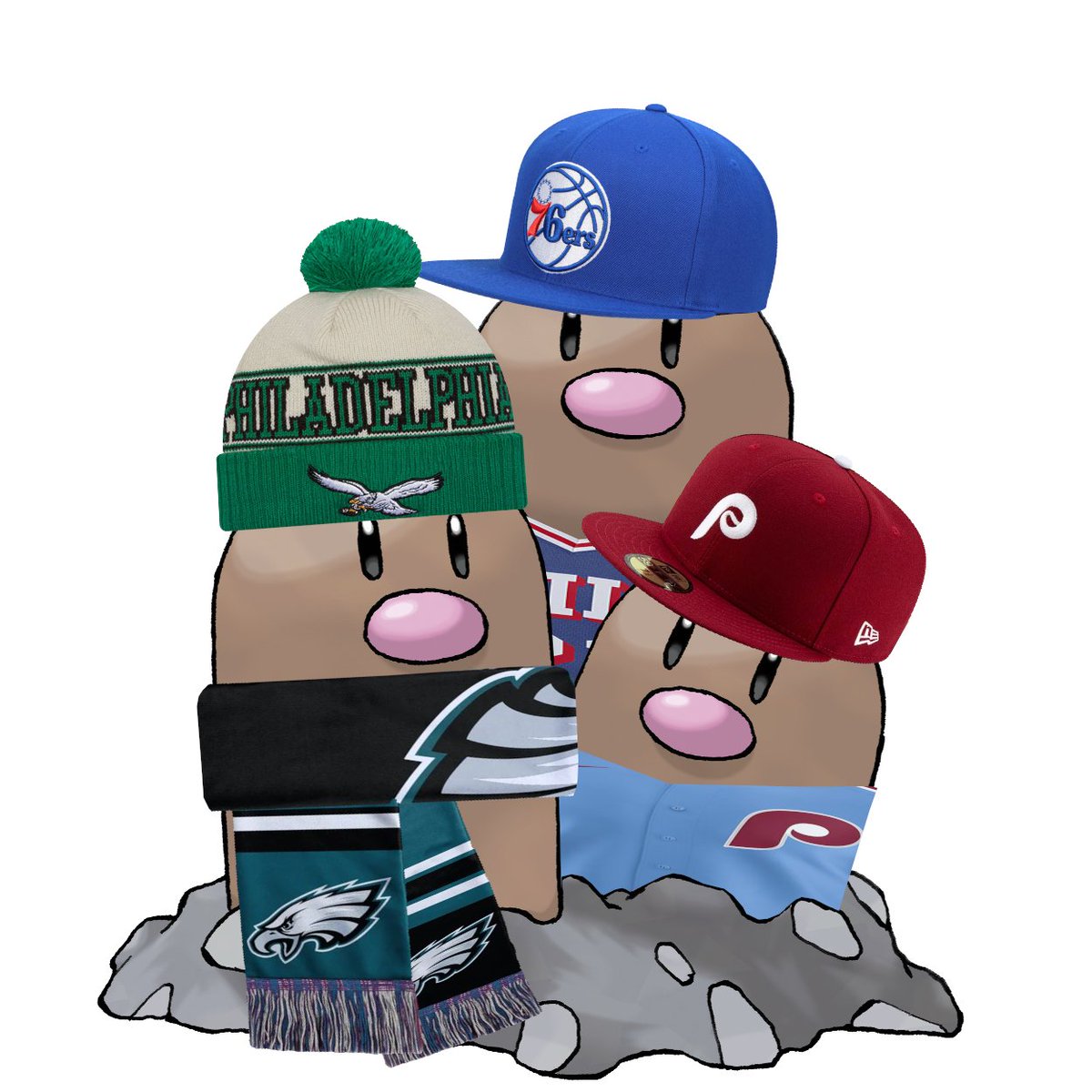 Pokémon Wearing Sports Paraphernalia tweet media