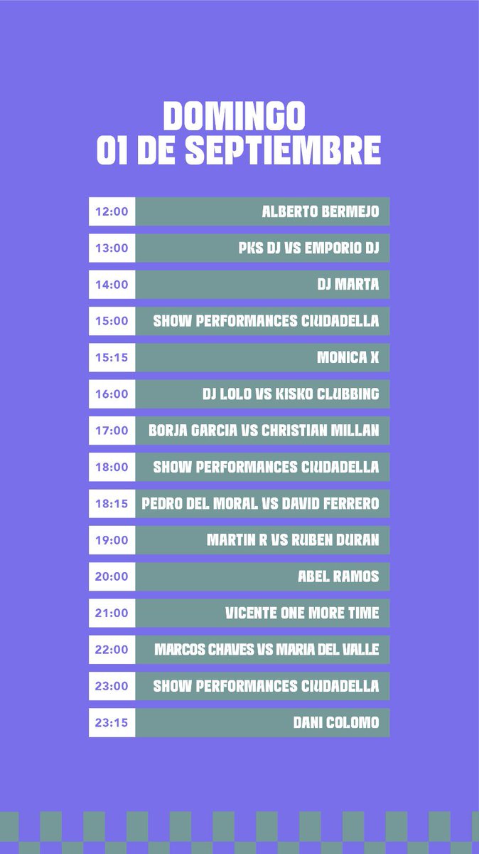 HORARIOS  - CIUDADELLA FEST  @ciudadella_fest #Ciudadellafest #alcorcon #festivalelectronica