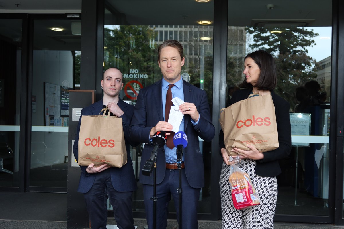 Sam_Hibbins's tweet image. I brought the receipts. 

$175.03 for two bags of groceries that people told us were essential items. 

That's why we introduced the Greens bill to cap profit margins on essential grocery items.