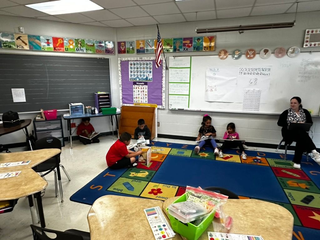 WidenElementary's tweet image. Ms. Damore's class is building their reading stamina and fully engaged in independent reading today! 📚✨ Watching these young readers dive into their books is truly inspiring. Keep it up, Wildcats!  #WidenWildcats #IndependentReading #BuildingStamina