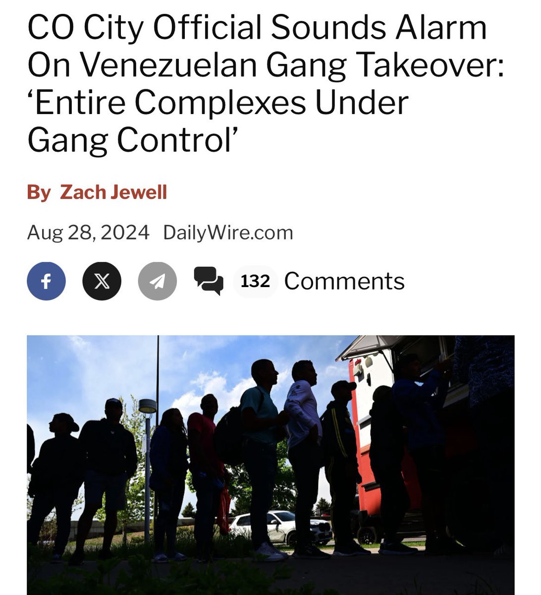 JosetteCaruso_'s tweet photo. Breaking news-

Parts of Aurora, Colorado, a suburb just nine miles east of Denver, are being overtaken by a violent Venezuelan gang, a city official told Fox News.
Denver’s sanctuary city policies are being blamed for the migrant crisis spilling over into the suburbs and bringing with it a rise in violent crimes and sex trafficking. The Venezuelan gang, Tren de Aragua, has even taken control of apartment complexes in the city, according to Aurora City Council Member Danielle Jurinsky.
“We currently have entire complexes under gang control — complexes where staff have been beaten up, they’ve been threatened, their families have been threatened [and] complexes where there are no staff left on the property. These complexes are being run by this Tren de Aragua gang,” said Jurinsky.
“They start brokering apartments themselves when someone leaves out of fear or whatever. They go in and take pictures of the apartment themselves,” she continued. “Then, I’ve been told, within hours, a Venezuelan family moves in.”
Jurinksy added, “Parts of [Aurora] are under this gang control.”
“The local media is downplaying this,” she said. “I believe politics is being played with people’s lives. … Nothing is being done to help the American citizens that are being trapped under this gang’s control.”
The Tren de Aragua gang has members across the country and is known for its brutality. One of its members, Jose Ibarra, was charged with murdering Georgia nursing student Laken Riley. Another Tren de Aragua gang member, Jhonardy Jose Pacheco-Chirino, was arrested after beating a man at an Aurora apartment complex, according to police. He was arrested again after a shooting that injured two men, the New York Post reported.