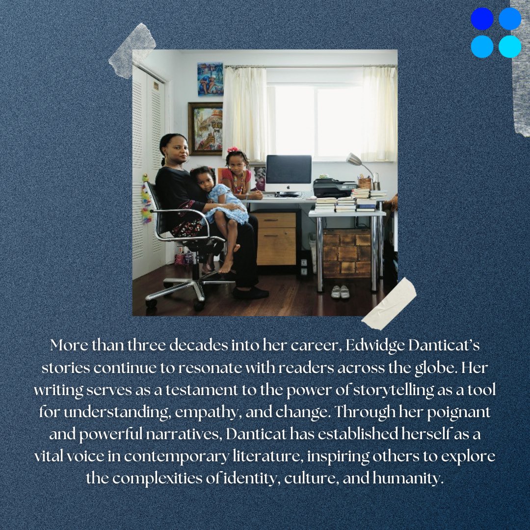 caribbean_dsc's tweet photo. Let’s dive into the captivating world of Edwidge Danticat for our next Artist Spotlight! Unveiling her evocative storytelling, where rich narratives intertwine with themes of identity, migration, and resilience.
#EdwidgeDanticat #LiteraryGenius #Storytelling #ArtistSpotlight https://t.co/vB2veVxez3