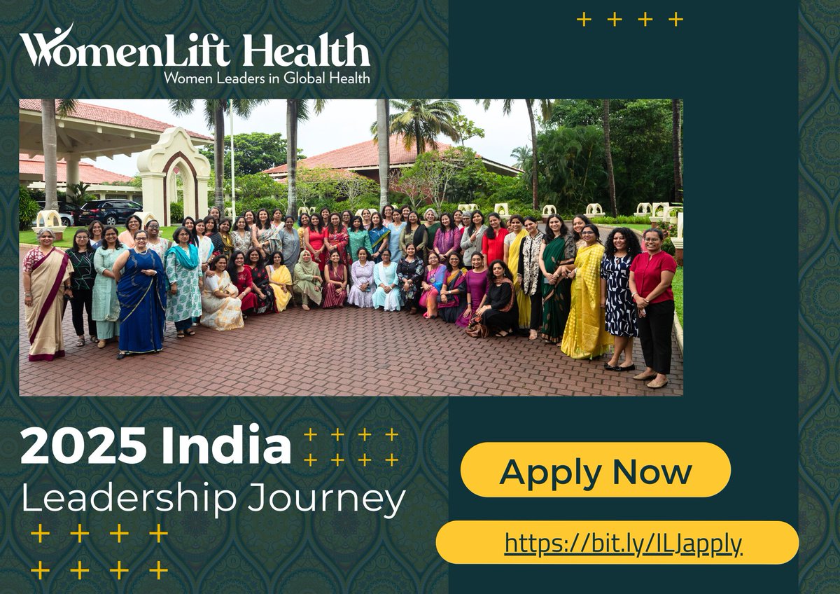 📢 Applications are now open for our 2025 #IndiaLeadershipJourney!

This 12-month experience is designed to empower mid-career women working in public &amp; #GlobalHealth in India w/ the tools &amp; strategies to transition into senior leadership.

Learn more &amp; apply: