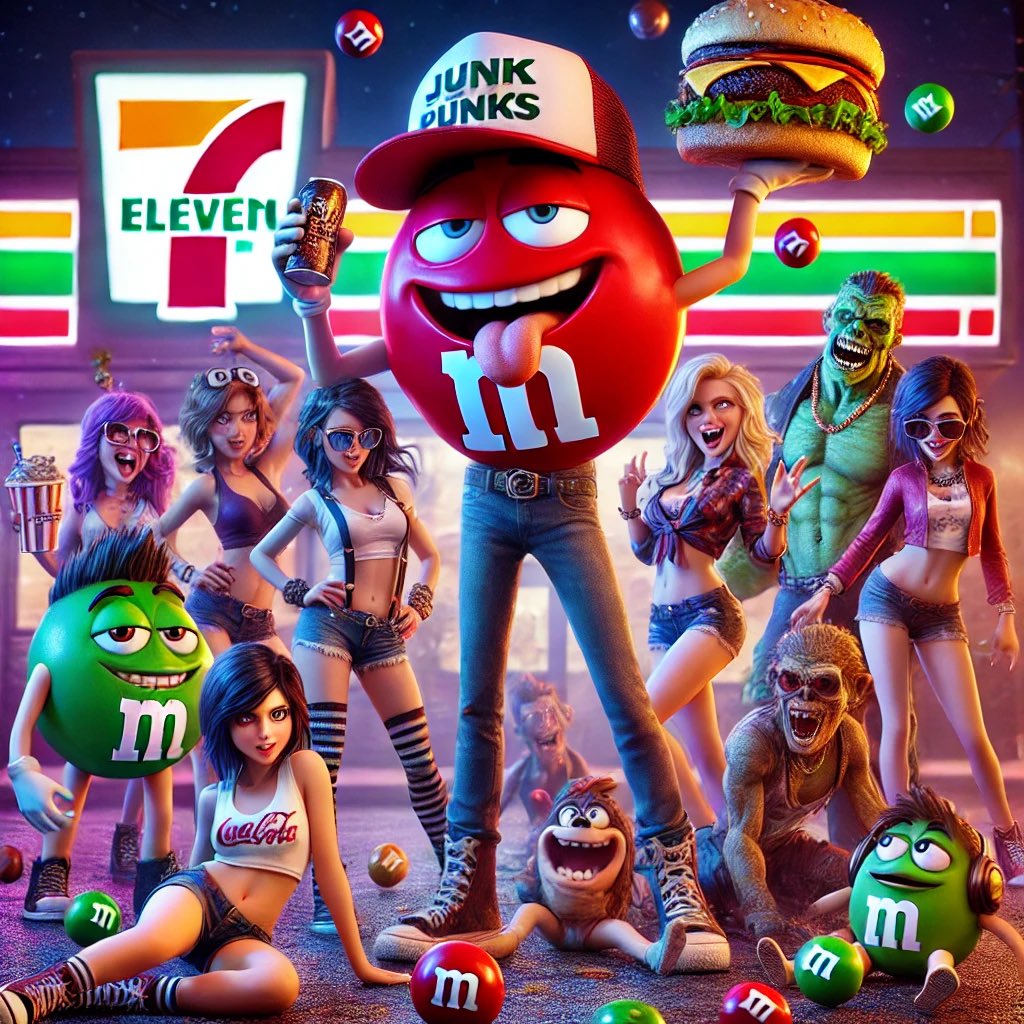 The party just got sweeter! 🍭🎉 Junk Food Punks know how to light up the night outside #7eleven —who’s ready for the next round?

✅junkfoodpunks.com

#NFTDrop #CryptoArt #JunkFoodPunks #Coke #Pepsi #MMPunk #DigitalArt #Web3 #Ethereum #NFTshill #NightOut
#OpenSeaNFT #nfts