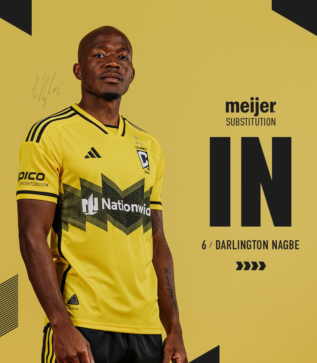 ColumbusCrew's tweet photo. Crew Substitutions:
➡️ Cucho
⬅️ AZ
➡️ Nagbe
⬅️ Matan
#Crew96 | @meijer https://t.co/RhidjSbbLO
