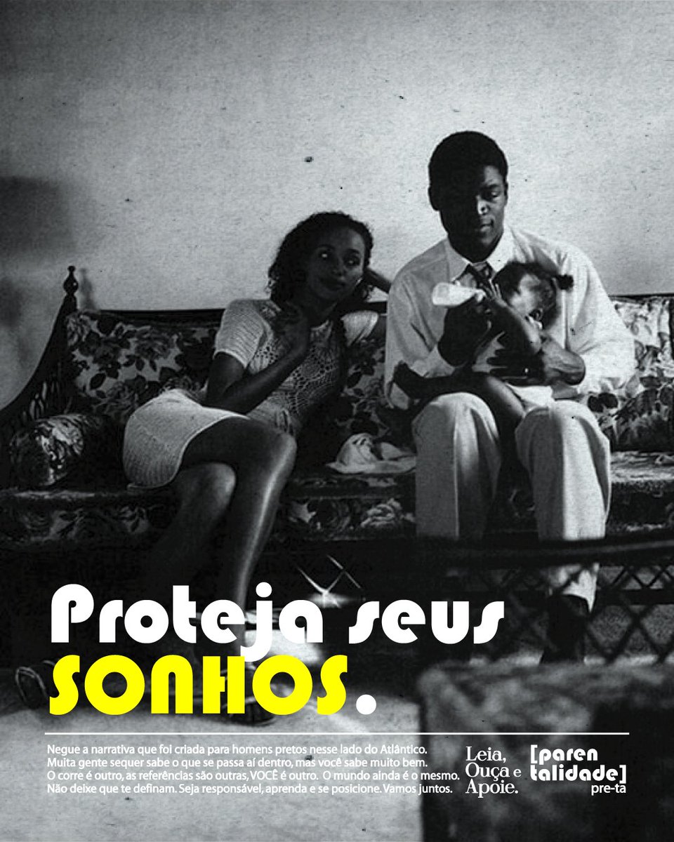 Negue a narrativa criada para #homenspretos. Seja responsável, aprenda e se posicione. Vamos juntos no #ParentalidadePreta fortalecer a #IdentidadeNegra.