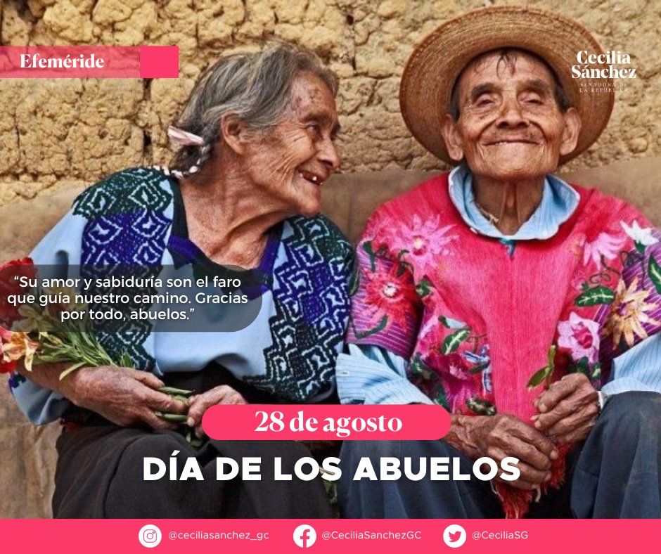 Los abuelos son la mejor mezcla de risas, historias y consejos; son quienes nos enseñan las historias del pasado y nos guían con su experiencia hacia el futuro. Celebremos su día haciéndoles sentir lo especiales que son hoy y siempre en nuestras vidas. 

¡Feliz #DíaDeLosAbuelos!