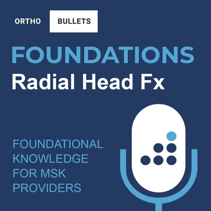 orthobullets's tweet photo. Introducing Season 2 of the Orthobullets Podcast, where we will feature fresh daily content directed at MSK providers at all stages of their careers.
Today's show is Foundations, where we review foundational knowledge for front-line MSK providers including orthopaedic residents, emergency room physicians, and primary care providers.
This episode will cover the topic of Radial Head Fractures, from our Trauma section at Orthobullets
Listen to this podcast on your podcast platform of choice or on Orthobullets at the link below: https://t.co/ZlecjOT8kr