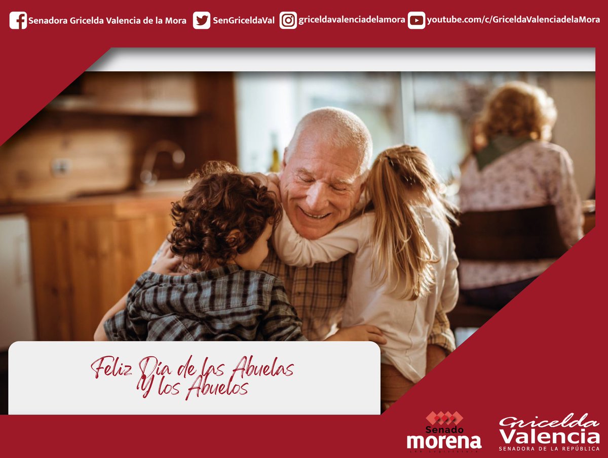 SenGriceldaVal's tweet photo. Los abuelos son lo mejor de la vida. 
Dulzura infinita, amor sin límites, la mano que siempre está para ayudar a superar las dificultades. 
¡Los abuelos son estupendos! #FelizDíaDeLasAbuelasYLosAbuelos
@MorenaSenadores #LXVLegislatura https://t.co/wETyo4jBvw
