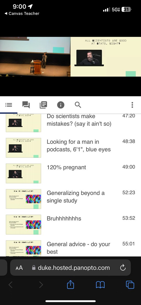 As usual, having way too much fun bookmarking lecture recordings 😆