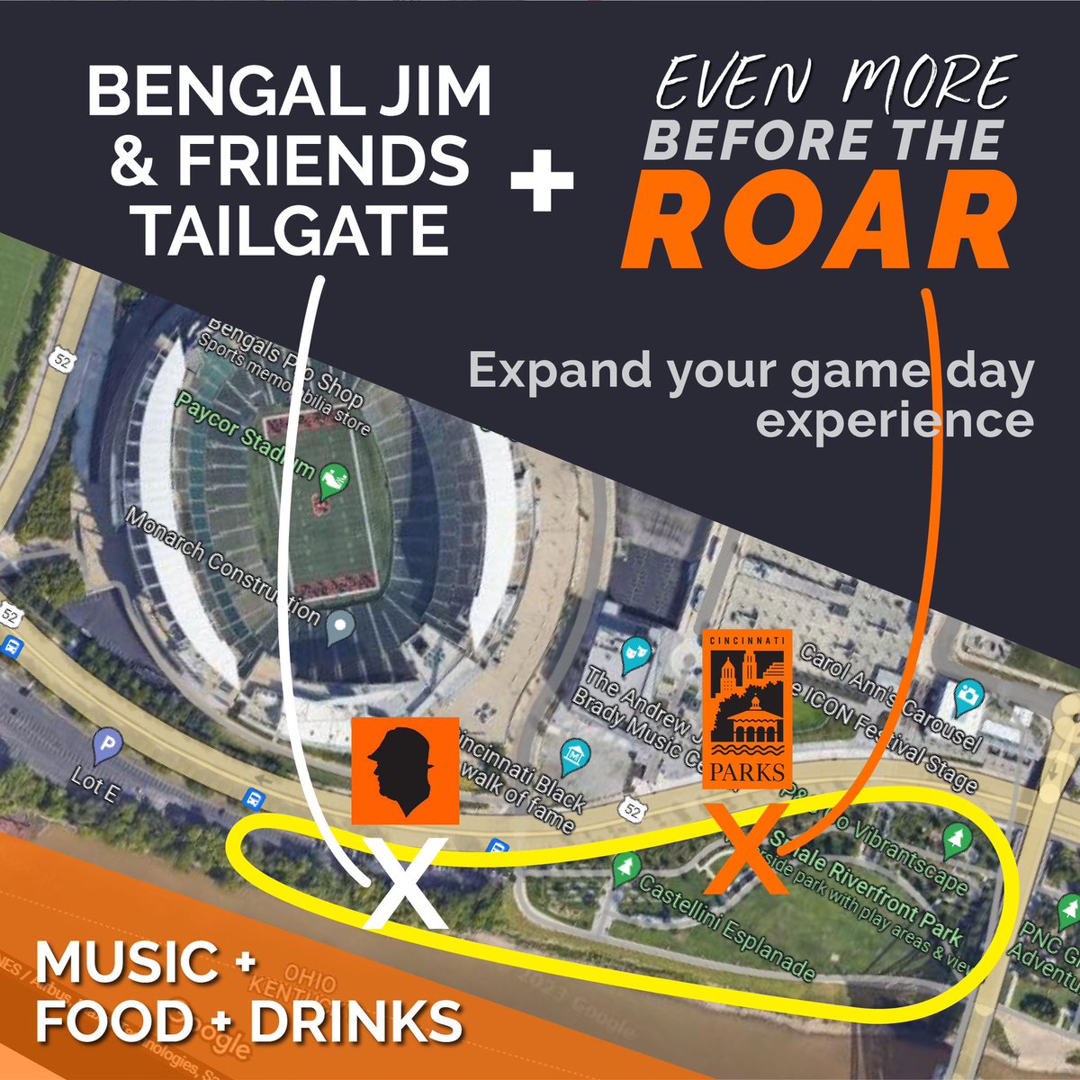 🚨2024 Bengals Jim &amp; Friends Charity Tailgate News🚨 

Proud to be entering our 32 year of tailgating here in Cincinnati! The longest continous running tailgate in the NFL and it’s 100% free to attend!

🏈 Charity : Reminder to everyone that we are a 501C3. This has been a big