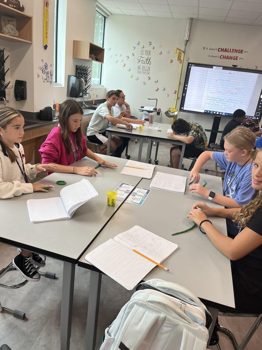 Love seeing students get excited about kid stuff like playdough! We explored the concepts of transform versus transfer to link it to changes in energy! #KMSCougarPride
