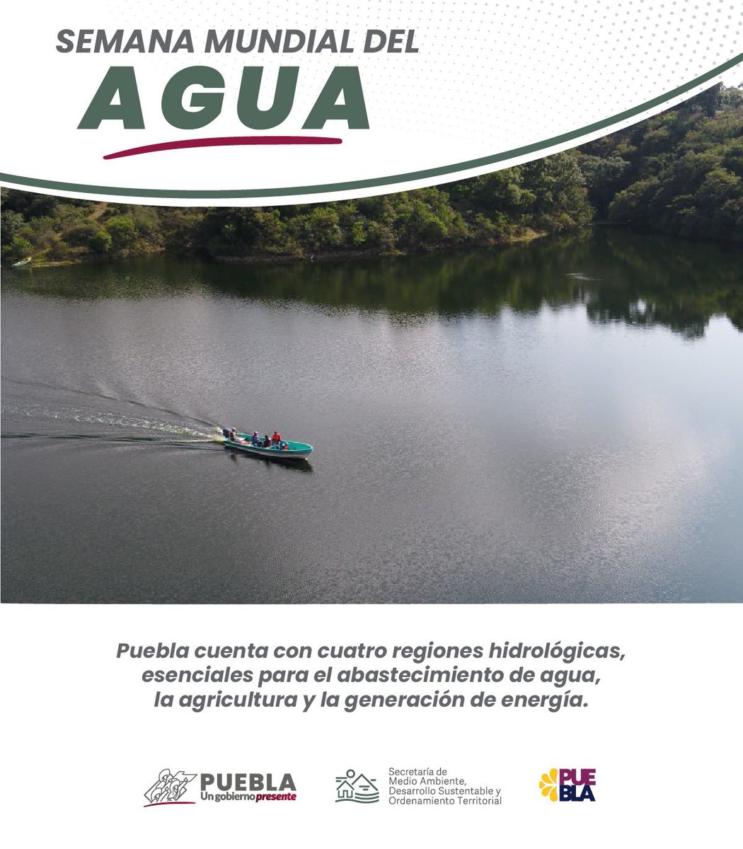 AmbienteGobPue's tweet photo. #SemanaMundialDelAgua 💧| Puebla cuenta con cuatro regiones hidrológicas: 

✅Pánuco al noroeste
✅Tuxpan-Nautla al norte
✅Papaloapan al este y sureste
✅Balsas en el centro

💧La correcta gestión de los recursos hídricos es clave para garantizar el desarrollo sostenible y la calidad de vida de sus habitantes.