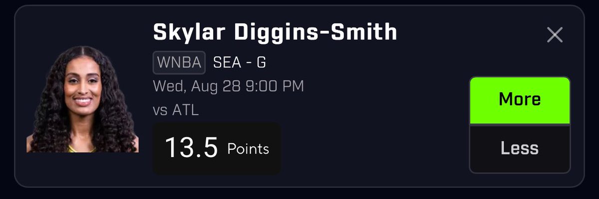 🏀 WNBA play #4

Skylar Diggins-Smith o13.5 points 🤝🏽🔥

❤️ this post to enter the giveaway if this cashes ❤️⤵️