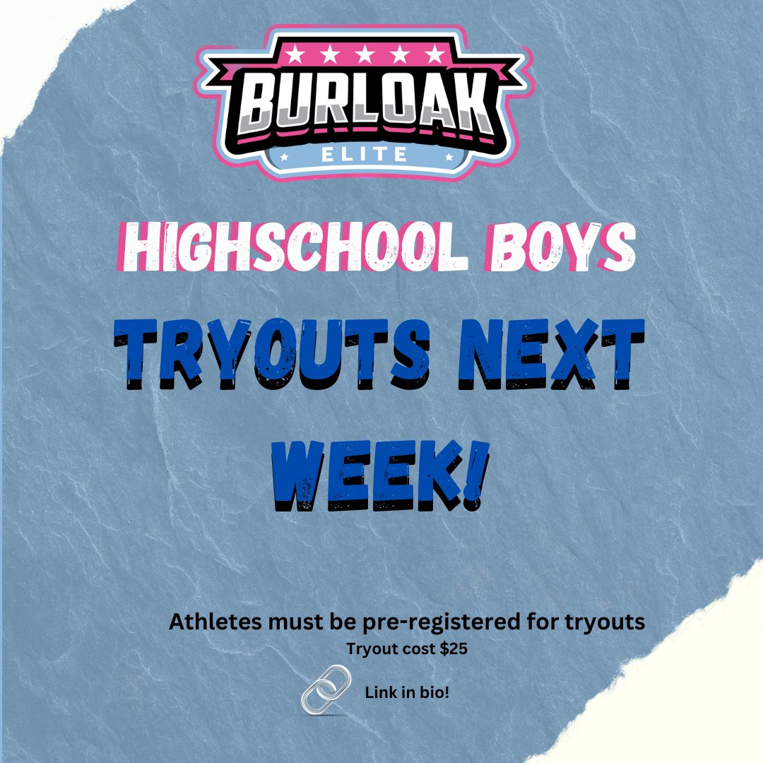 Tryouts start next week!!

All athletes must be pre-registered - click here:
burloakbasketball.playbookapi.com/programs/regis…