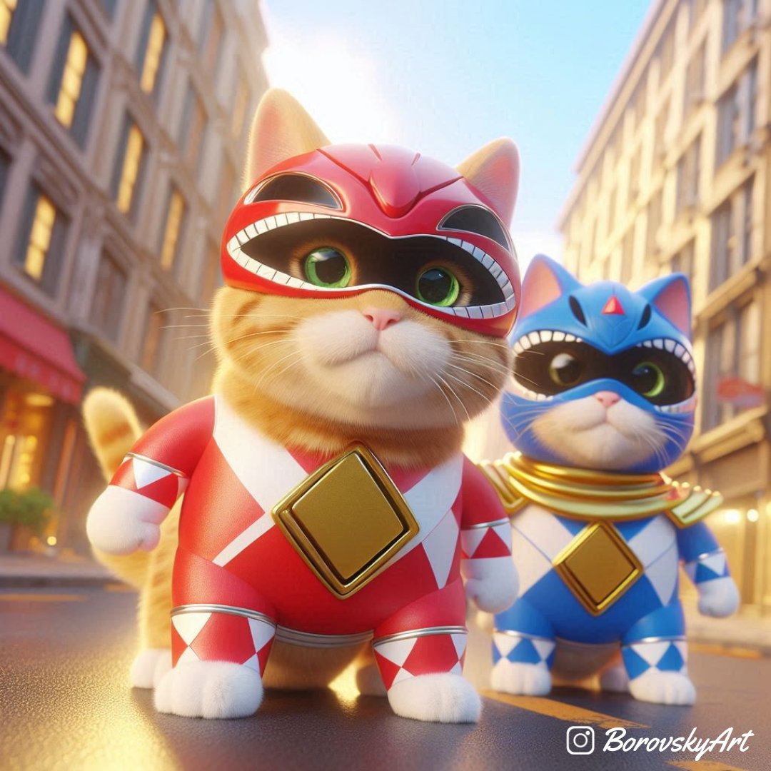 BorovskyArt's tweet photo. Power Rangers DayΒ is on August 28.βοΈ
Let's have fun and dress like one of your favorite Power Rangers πππ
#powerrangersday #nationalday #august26 #ai #aiart #kitty #cat #powerrangers #power #rangers #catoftheday #goodvibes #catovers Good Wednesday #Paris2024 #Wednesday https://t.co/X8EdYTh76Y