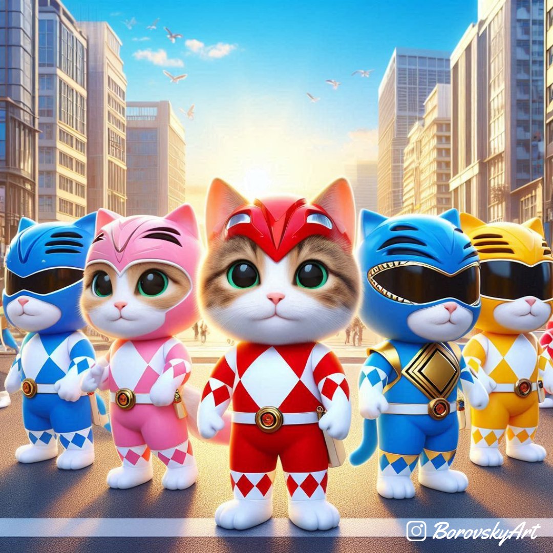 BorovskyArt's tweet photo. Power Rangers DayΒ is on August 28.βοΈ
Let's have fun and dress like one of your favorite Power Rangers πππ
#powerrangersday #nationalday #august26 #ai #aiart #kitty #cat #powerrangers #power #rangers #catoftheday #goodvibes #catovers Good Wednesday #Paris2024 #Wednesday https://t.co/X8EdYTh76Y