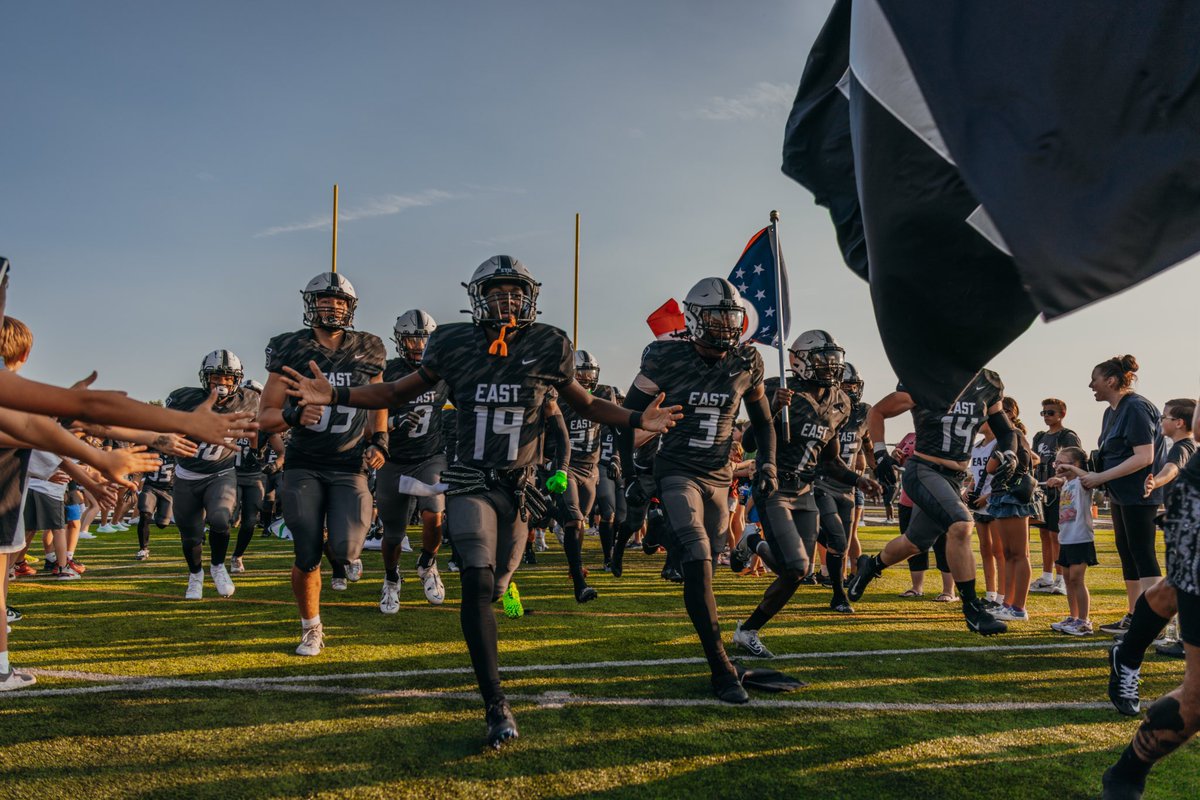 LakotaEastFB's tweet photo. Another week, another chance to get better!

East vs Mason Friday @ 8pm 
Theme: Red, White, &amp; Blue
Uniforms: Black on White https://t.co/uPnGiqMtyA