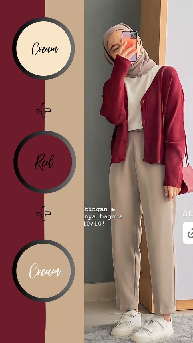 elegantcolour's tweet photo. Cream + Red + cream. https://t.co/wih0F2KF5j