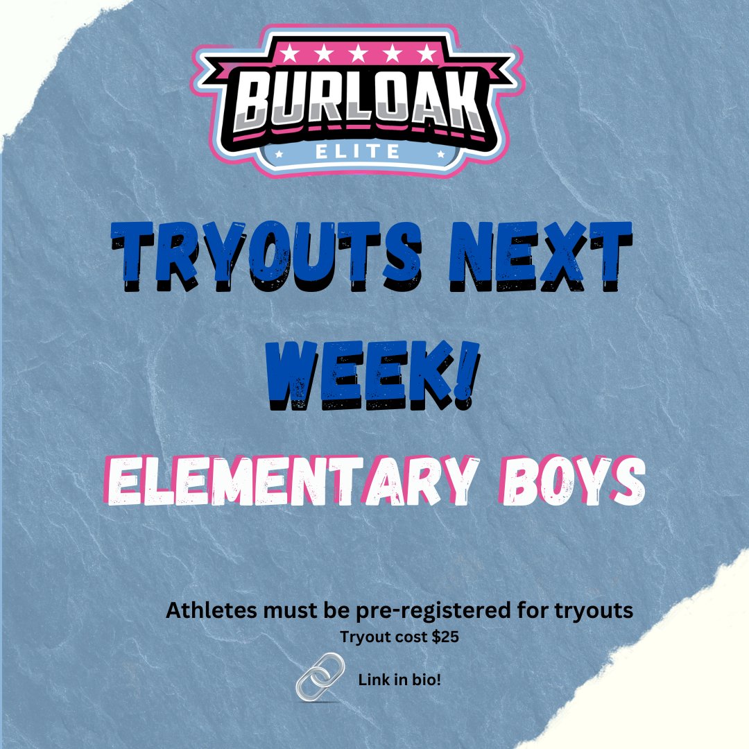Tryouts start next week!!

All athletes must be pre-registered - click here:
burloakbasketball.playbookapi.com/programs/regis…