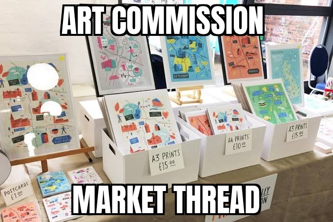 The Art Market Thread: Your go to place for arts made with heart and passion by Real Artist. I hope you find what your looking for from the list of available commissions. 

Artists: 
- Post your commission sheet here
- No AI/NFT

#commissionopen #commissionwork