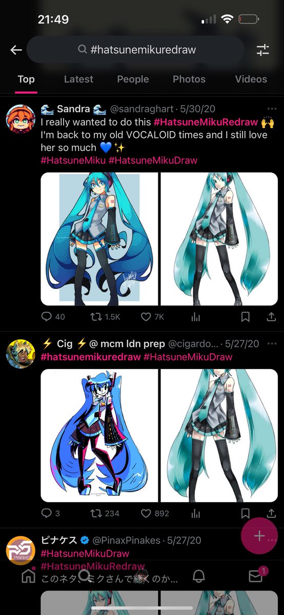 kzzrttt's tweet photo. i like how every once and a while there’s an art trend that’s more or less just an invitation for everybody to make their own take on miku and each time it comes around it gets stronger https://t.co/iovZzgASli