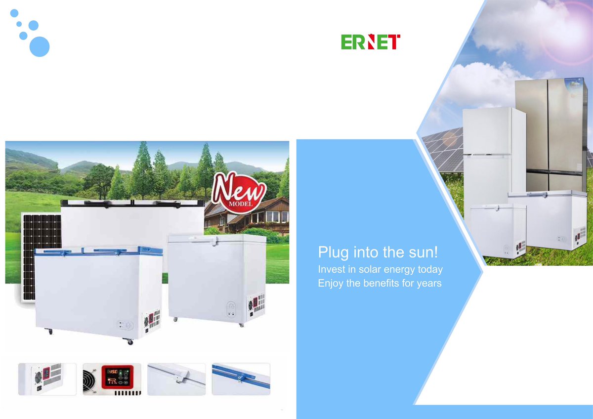 ERIET2016's tweet photo. 🌞 Plug into the Sun with #ERNET’s Innovative #Solar_Fridge!

Say Goodbye to #High_Electricity_Bills and #Hello_to_Sustainable_Cooling!

For any inquiries, please email to sales@szjixu.cn https://t.co/clxkp8HTY2