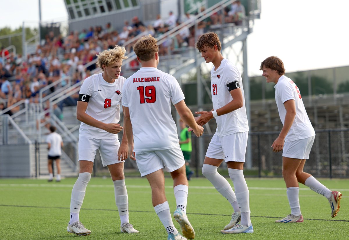 lenny_padilla's tweet photo. Allendale beat Coopersville 3-0 in boys high school soccer on Wednesday in the first season of the River Cities Alliance Conference.
The Falcons (6-1-0) got two goals from defender Hogan Malott and one from Pedro Muanga. https://t.co/pFF4g8iXZf