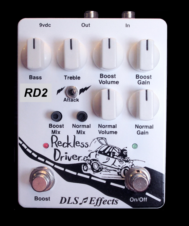 DLSeffects's tweet photo. @DLSeffects NEW RD2 Reckless Driver with Normal and  Boost with more Volume, Gain, biting distortion, Sustain, Attack, clean Mix!  demos at https://t.co/TxxGUqNSKF https://t.co/oxPc7hTSIx