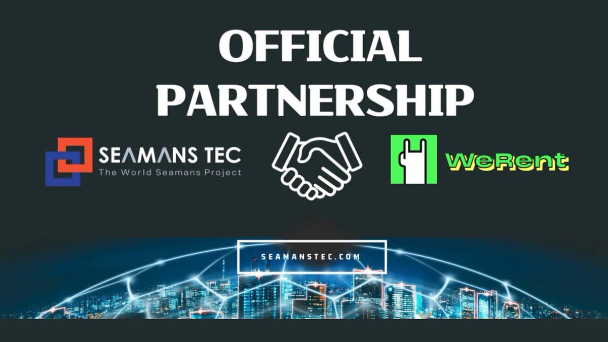 Partnership Announcement 🚀

<a href="/SEAMANS_TEC/">SEAMANS TEC</a> is thrilled to partner with @WeRentOfficial !

Our collaboration with WeRent, a leader in NFT rentals and lending, will integrate their platform into our offerings. This partnership will enable our clients to explore and engage with NFTs