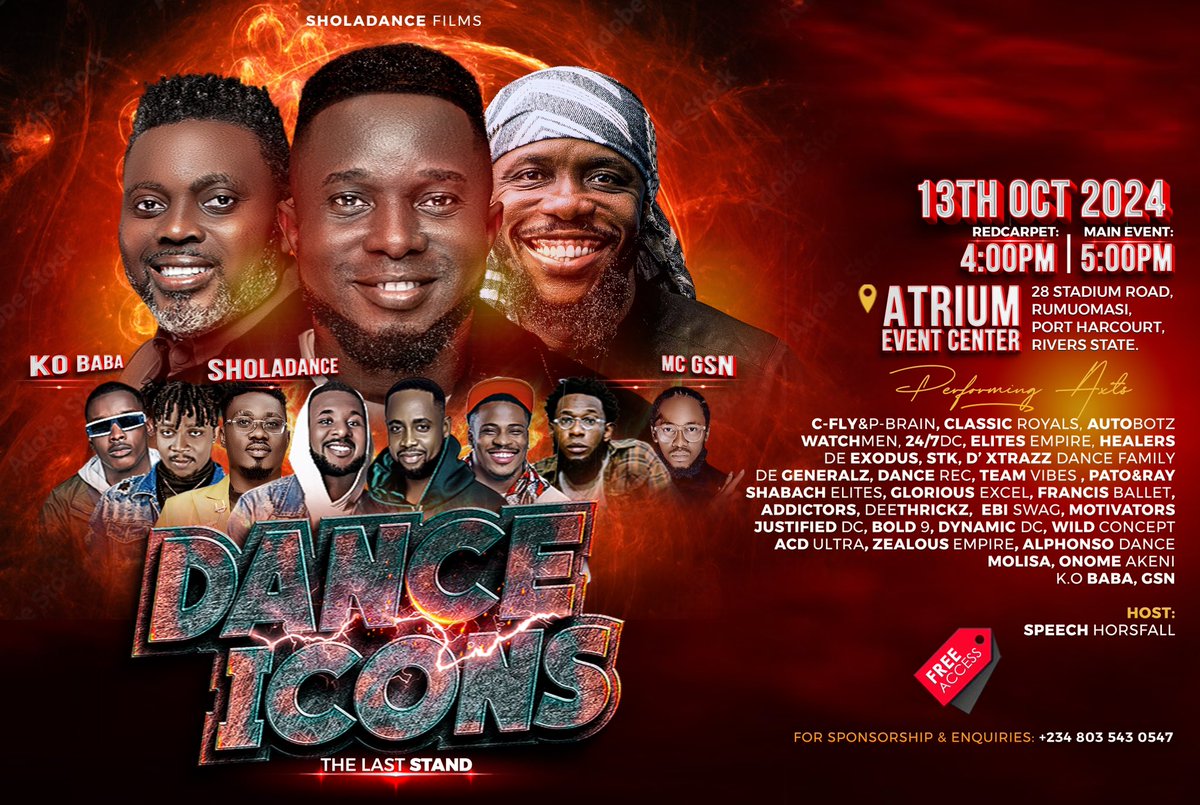 Sholadance's tweet photo. DANCE ICONS 2024
The Last Stand
A night pf unforgettable dance experience.
#danceicons2024 #portharc https://t.co/2m0asfalCt
