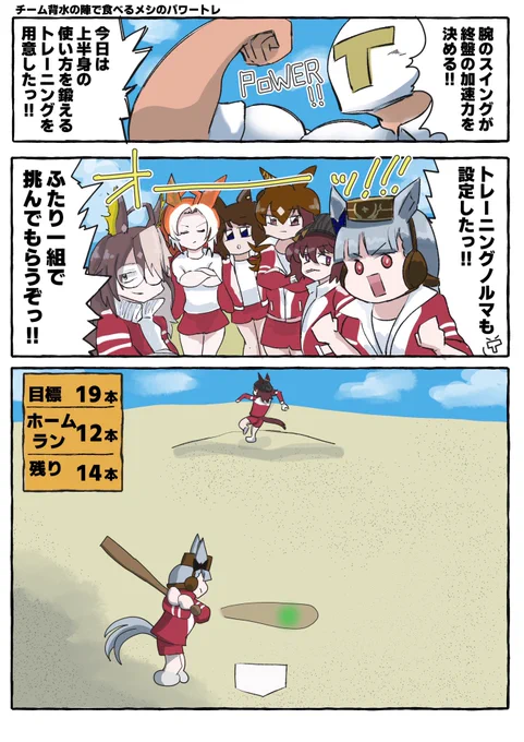 ゴルシたちの夏合宿パワー編
#ウマ娘 