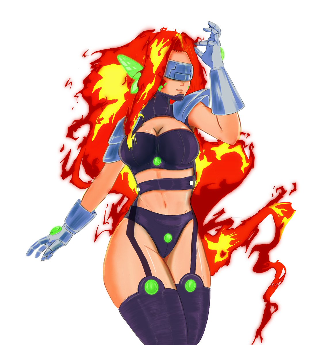 starfire (DC) x kazemon (digimon)