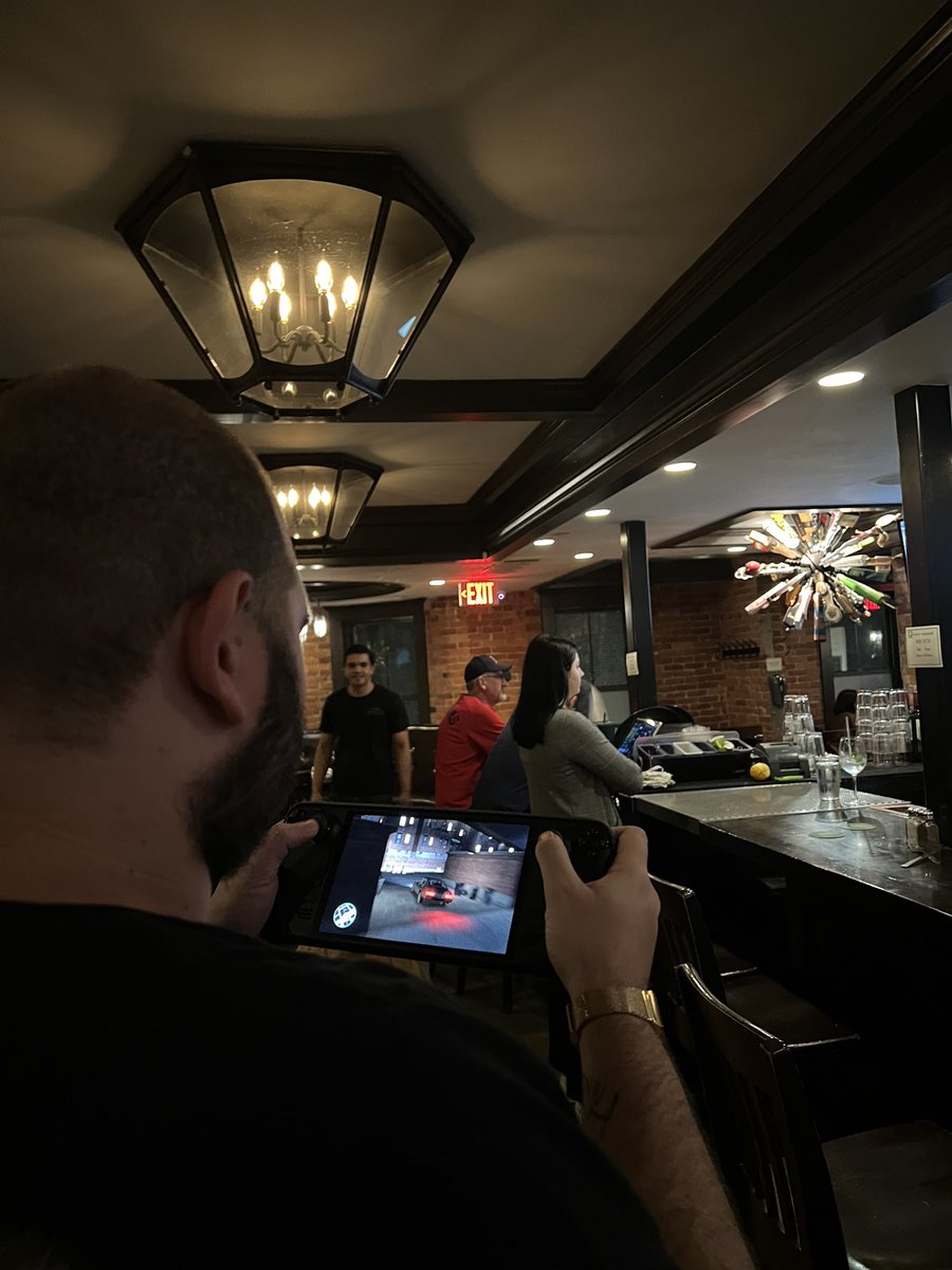 SHEEPISHLORDOFC's tweet image. In the bar off 10 shots playing GTA 4 on the steamdeck