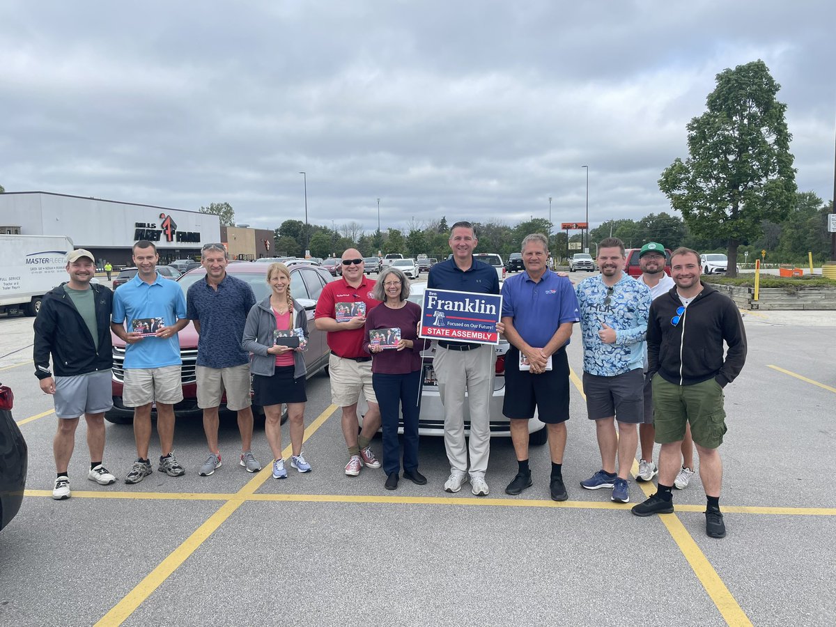 We had a wonderful time knocking doors today. I am grateful for this group of people who believe in me. They selflessly give of their time to help the people of the 88th Assembly District know who I am and what my campaign is all about. Vote Benjamin Franklin on November 5th!
