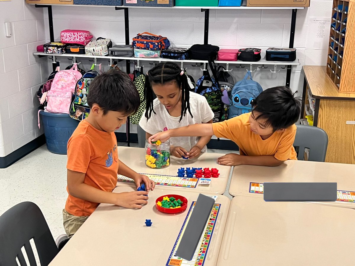 Students investigated math tools and collaborated to use them