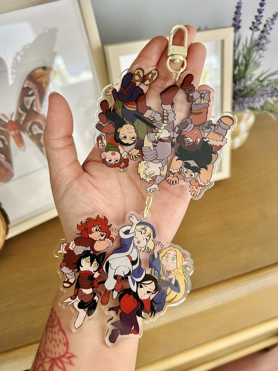 mietita's tweet photo. dungeon meshi charm and stickers are up on my shop now!! link down below! https://t.co/A7osG5FCGw