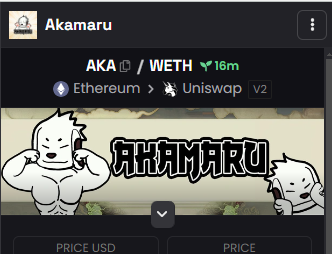 AkamaruEthereum's tweet photo. #Akamaru from #Naruto has his socials updated on Dexscreener!

$AKA the newest Japanese Dog to go live on #ETH!

The most well known anime dog! https://t.co/np0waALonN