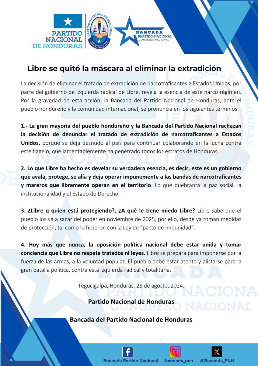A partir de ahora los narcotraficantes no van a poder ser extraditados.