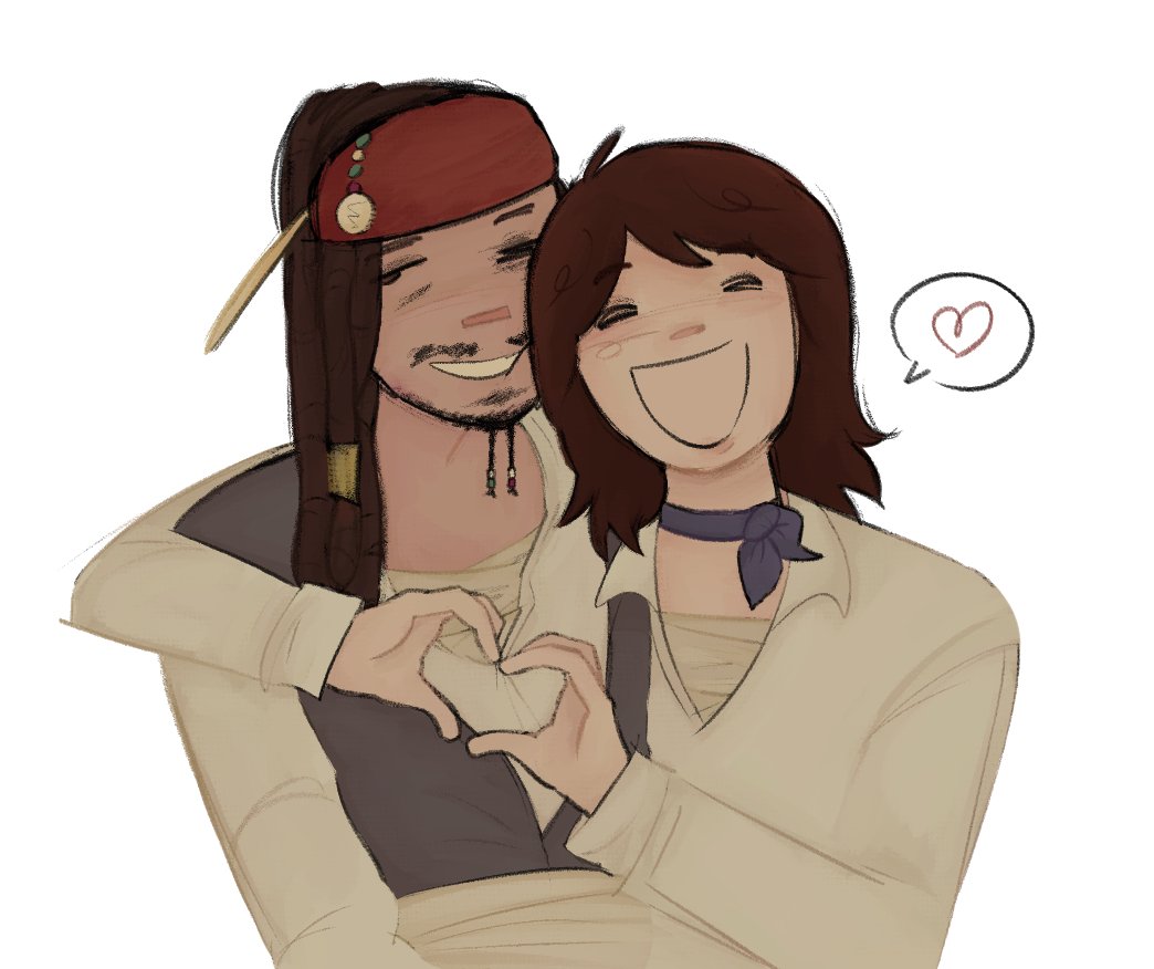 crimsoncowardly's tweet image. as the birthday boy i ask that you all look at this drawing of me and sparrow because im gay and stupid thanks #potc