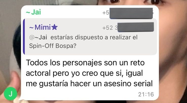 jai acaba de decir esto sobre el spin off bospa en su grupo oficial de fans👀