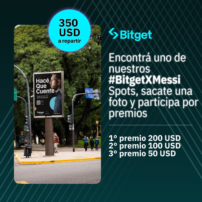 BitgetES's tweet photo. #BitgetXMessi llega con todo nuevamente a #Argentina y vos podés participar por 350 USD en premios 🤑💰
📌 Sacate una foto en cualquiera de los #MessiSpots de Buenos Aires
📌 Subi esa foto, mencionanos, mencioná amigos
📌 Completá el formulario: https://t.co/PlkVPnhg61