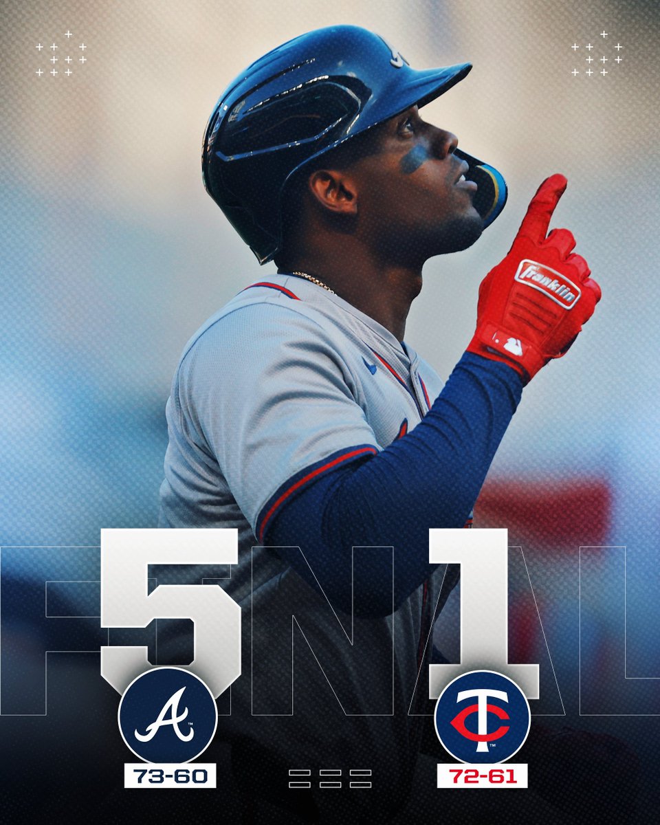 MLB's tweet photo. The @Braves sweep the Twins and have now won 12 of their last 16. https://t.co/hgZrHHC5ej