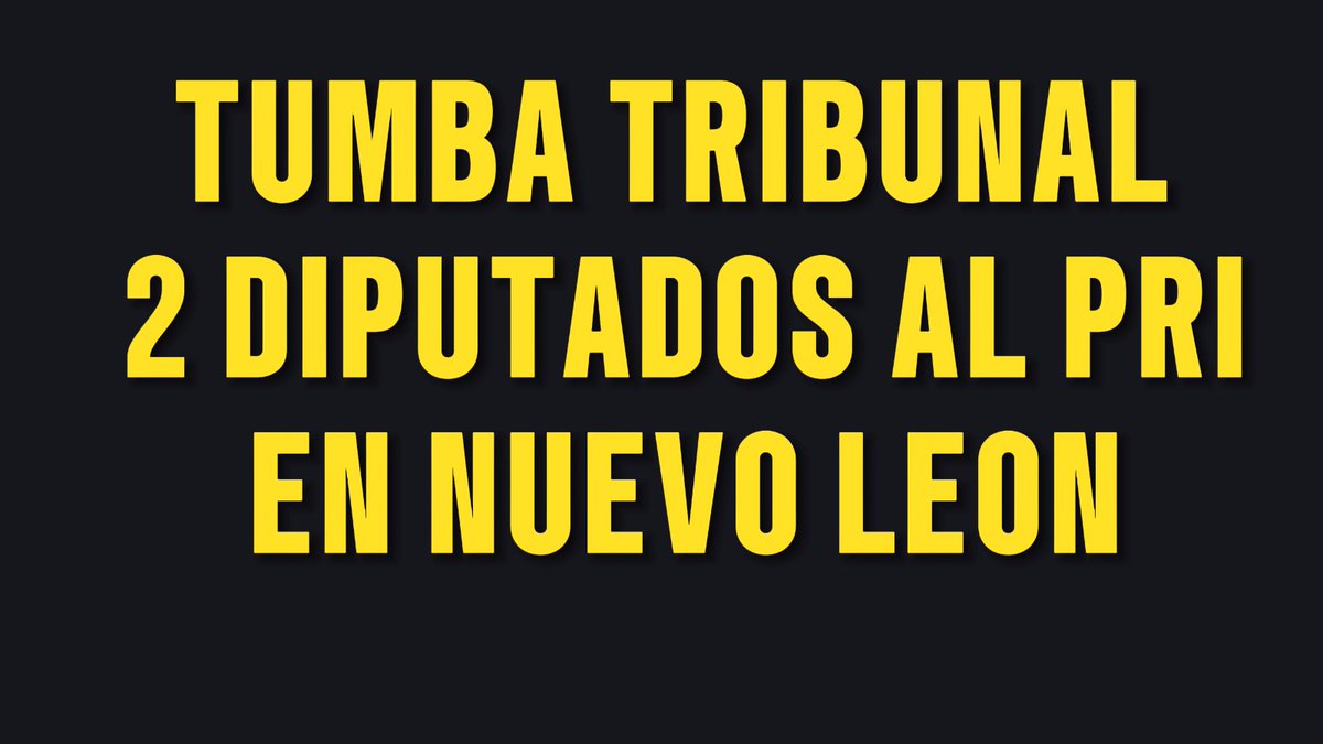 🔴⚡️#ULTIMAHORA
El <a href="/TEPJF_MTY/">Sala Monterrey</a> quitó dos diputaciones pluris al PRI: Heriberto Treviño y José Manuel Valdez y se las dio a Cesar Merlo del Verde y Ernesto Robledo de MC.
💥También por cuestión de género designó a Daniel Torres de Morena y Glen Zambrano de <a href="/MovCiudadanoNL/">Movimiento Ciudadano Nuevo León</a>.