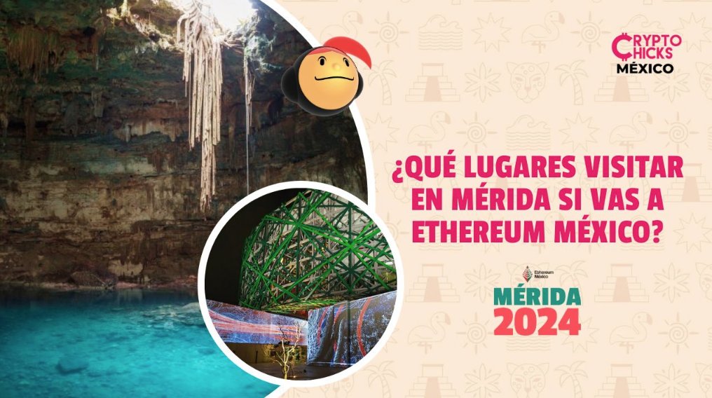 Si vas a ETHMéxico 2024, Mérida te espera con una gran variedad de lugares increíbles para explorar✨

El equipo de <a href="/ethereum_mexico/">Ethereum Mexico 🇲🇽</a> nos preparó estos hilos: 
💕Cenotes en Yucatán: 
x.com/ethereum_mexic…
💕 Museos:
x.com/ethereum_mexic…
🎟️ Boletos en: ethmexico.org