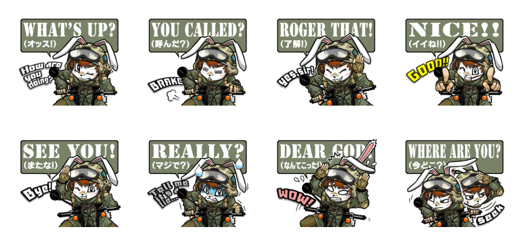 unilabo's tweet photo. 【LINEスタンプ販売中!】
ミリタリー系なスタンプありますw
『ミリネコ01』
https://t.co/LzhCWuH4nL
『2輪偵察隊うっさー』
https://t.co/Q4qBuzGqwD
#StudioUNILABO
#LINEスタンプ
#ミリタリー https://t.co/Sdi5ehWlH0