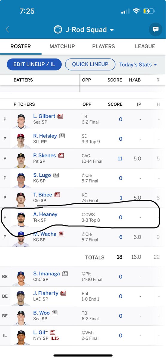 jaskline2007's tweet photo. Hey @ESPNFantasy @ESPNFANSUPPORT, why didn’t Andrew Heaney accumulate any stats or points during his game today? You didn’t even have him starting today but he started game 1 of the double header. I streamed him in two leagues and neither had points for him. https://t.co/veugAPEkIH