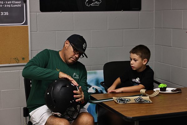 Decals With Dads is a special night for our seniors, Varsity players, and future Timberwolves! #cpproud #onestandard #attack